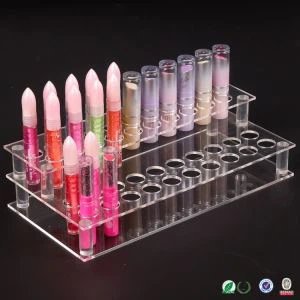 डिब्बों के साथ साफ़ ऐक्रेलिक लिपस्टिक ऑर्गेनाइज़र लिपस्टिक स्टोरेज