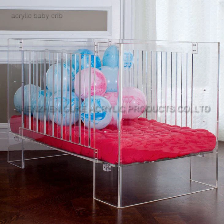 शीर्ष ग्रेड काले टिकाऊ ऐक्रेलिक बच्चे Cribs बिक्री पर बिस्तर